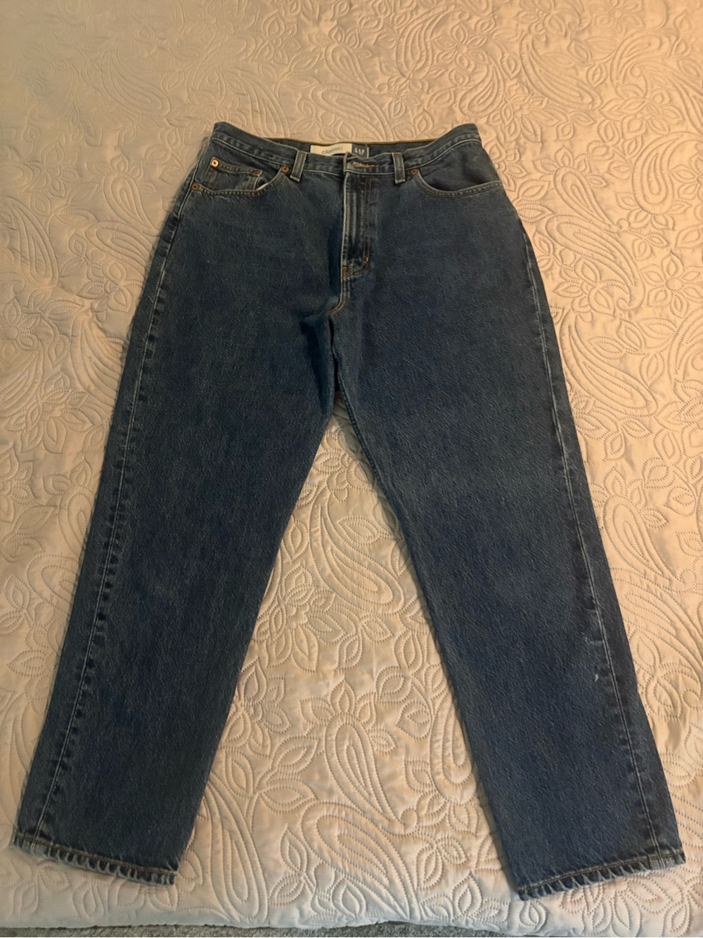 Women’s GAP Blue Jeans Classic Fit Ankle Jeans Size 14 Medium Wash Denim